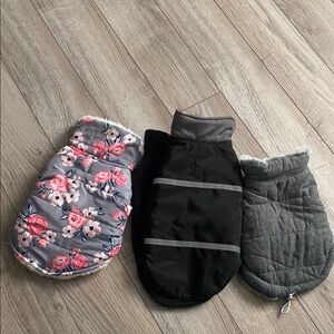 Lot of 3 dog Jackets